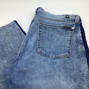 7 For All Mankind Womens Ankle‎ Gwenevere Two Toned Jeans Blue Size 32